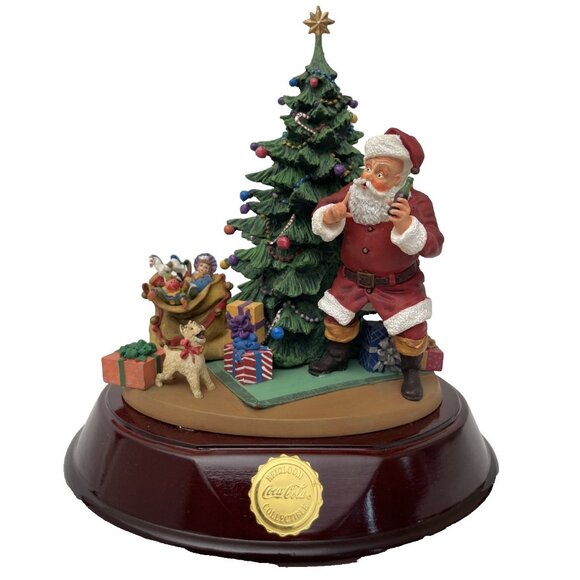 LIMITED EDITION 1994 FRANKLIN MINT COCA COLA CHRISTMAS SANTA CLAUS Music Box - Picture 1 of 12